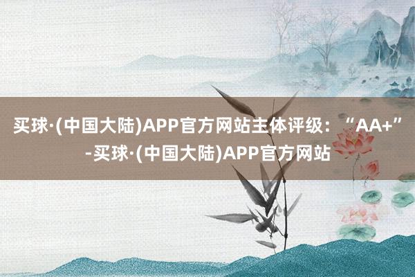 买球·(中国大陆)APP官方网站主体评级：“AA+”-买球·(中国大陆)APP官方网站