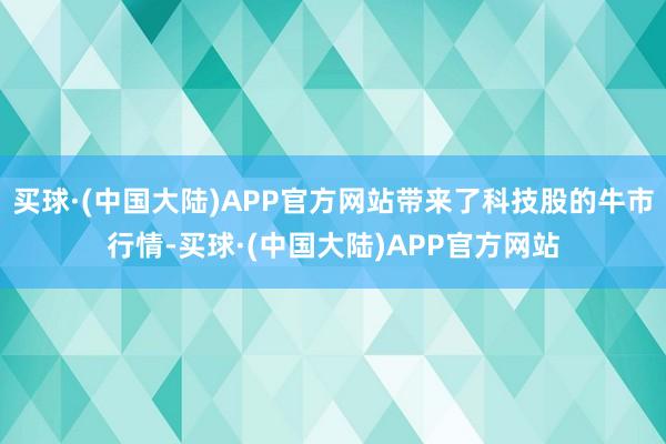 买球·(中国大陆)APP官方网站带来了科技股的牛市行情-买球·(中国大陆)APP官方网站