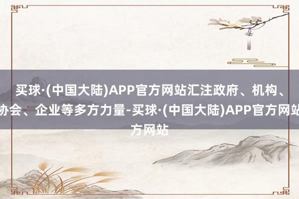 买球·(中国大陆)APP官方网站汇注政府、机构、协会、企业等多方力量-买球·(中国大陆)APP官方网站